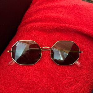 Ray-Ban Gold Octagonal Sunglasses